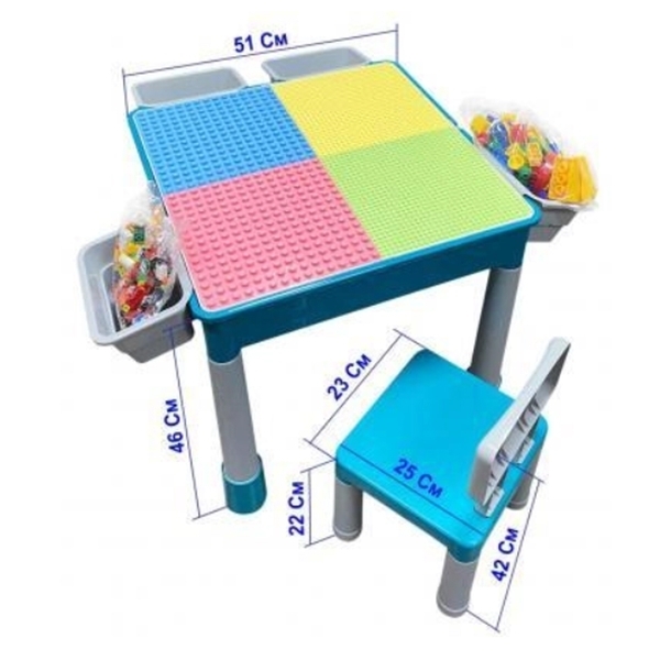 Дитячий ігровий стіл Microlab Toys для конструкторів (GT-16) - Pampik - 2