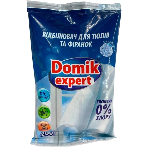 Відбілювач Domik Expert для тюлів та фіранок, 200 г - Pampik