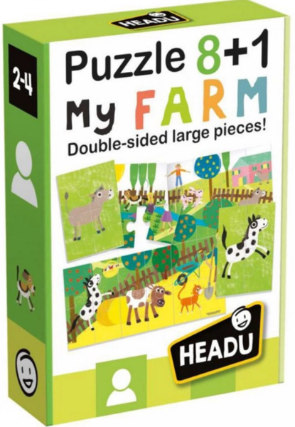 Развивающий пазл Headu Ферма 8+1 (IT20867) - Pampik