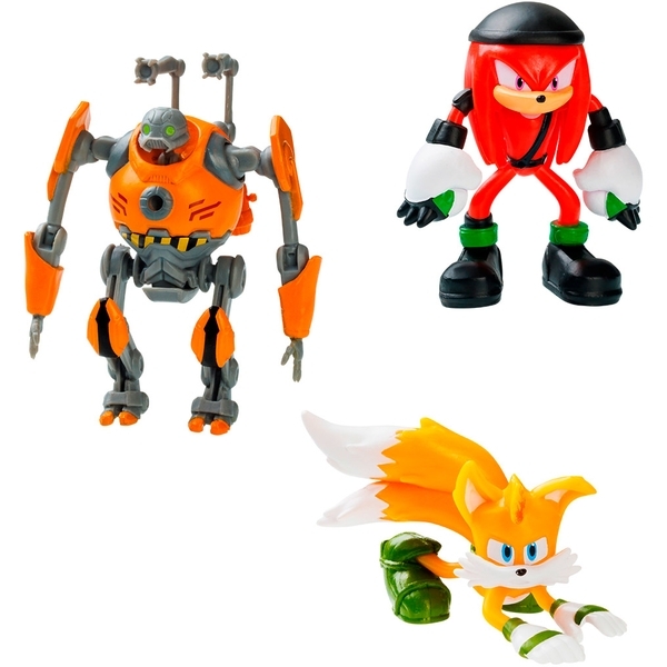 Набір ігрових фігурок Sonic Prime - Егфорсер, Наклз, Тейлз, 6,5 см (SON2020A) - Pampik