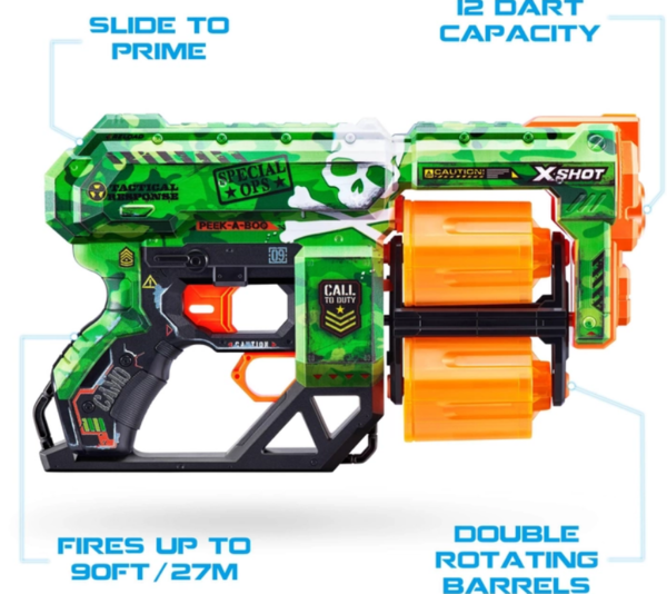 Скорострільний бластер Zuru X-Shot Skins Dread Camo, 12 патронів (36517D) - Pampik - 4