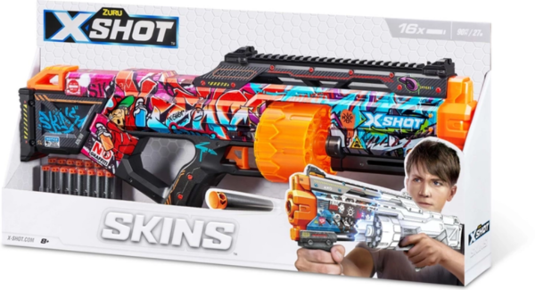 Скорострільний бластер Zuru X-Shot Skins Last Stand Graffiti, 16 патронів (36518B) - Pampik - 7