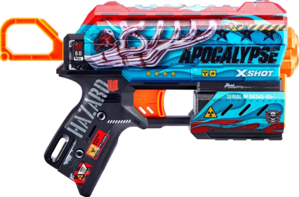Скорострільний бластер Zuru X-Shot Skins Flux Apocalypse, 8 патронів (36516G) - Pampik