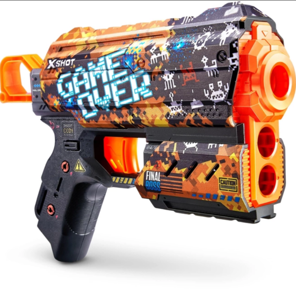 Скорострільний бластер Zuru X-Shot Skins Flux Game Over, 8 патронів (36516E) - Pampik - 2