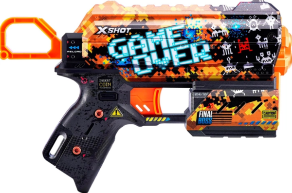 Скорострільний бластер Zuru X-Shot Skins Flux Game Over, 8 патронів (36516E) - Pampik