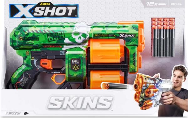 Скорострільний бластер Zuru X-Shot Skins Dread Camo, 12 патронів (36517D) - Pampik - 5