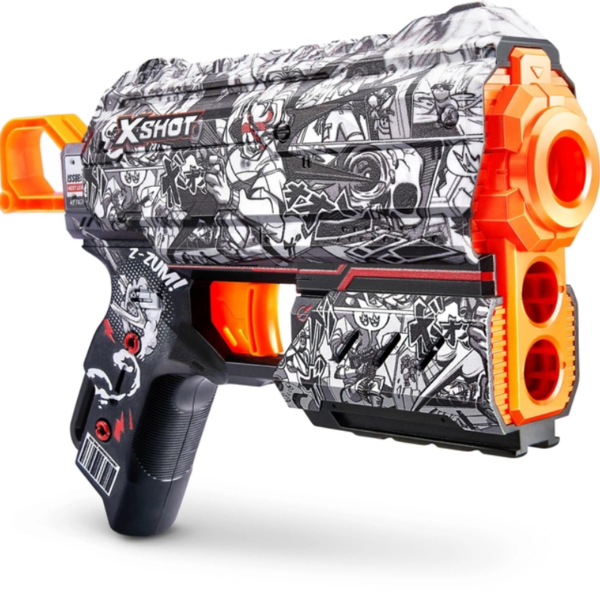 Скорострільний бластер Zuru X-Shot Skins Flux Illustrate, 8 патронів (36516D) - Pampik - 2
