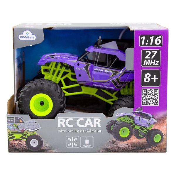 Автомобиль Sulong Toys на р/у Bigfoot Off-Road Violet 1:16, 27 МГц (SL-358RHV) - Pampik - 8