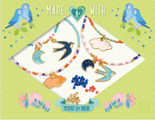 Набір для виготовлення браслетів дружби Djeco Пташки в небі (DJ00016) - Pampik