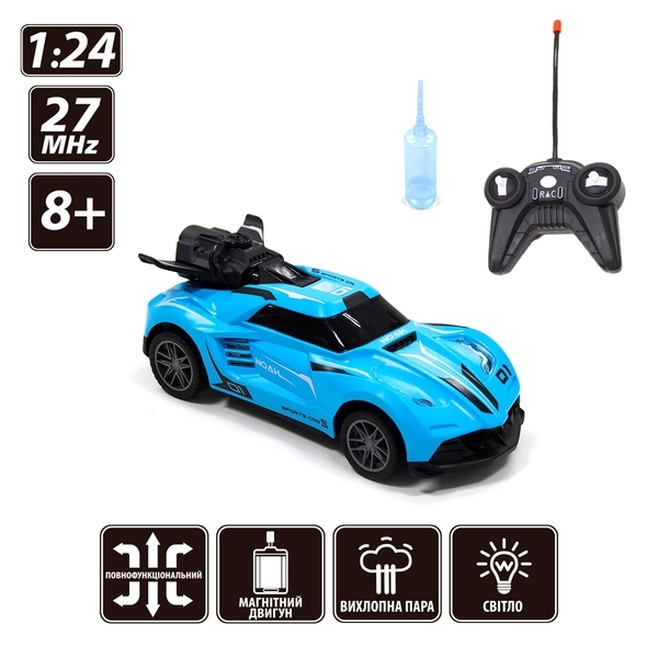Автомобіль на радіокеруванні Sulong Toys Spray Car Sport, 1:24, блакитний (SL-354RHBL) - Pampik - 9