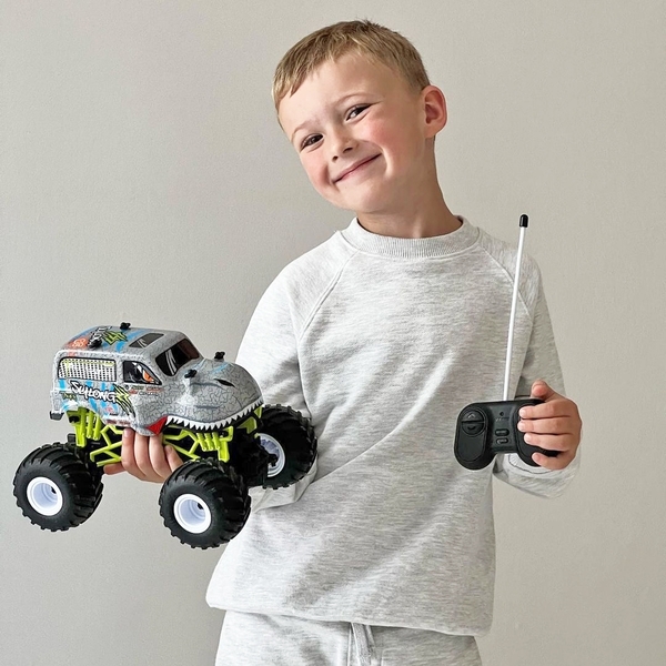 Автомобиль на радиоуправлении Sulong Toys Dinosaur, 1:16, серый (SL-360RHGR) - Pampik - 10