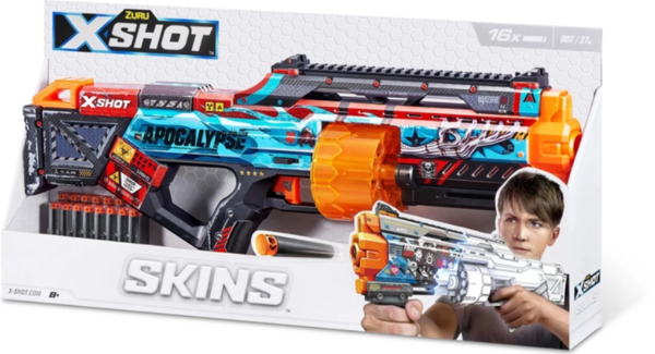 Скорострільний бластер Zuru X-SHOT Skins Last Stand Faze (16 патронів) (36518H) - Pampik - 5