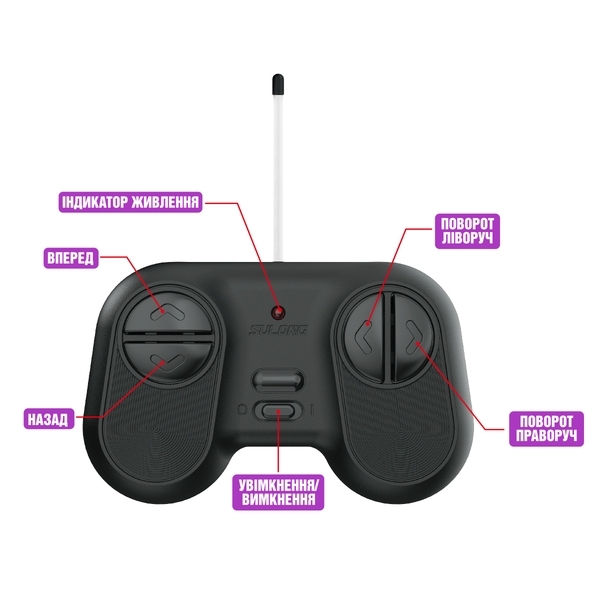 Автомобиль на радиоуправлении Sulong Toys Dinosaur, 1:16, серый (SL-360RHGR) - Pampik - 7