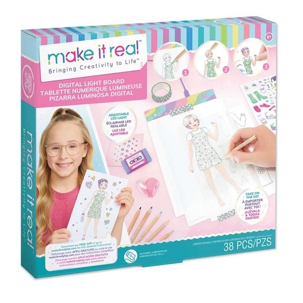 Набор для создания модных коллекций со световым планшетом Make it Real (MR3503) - Pampik
