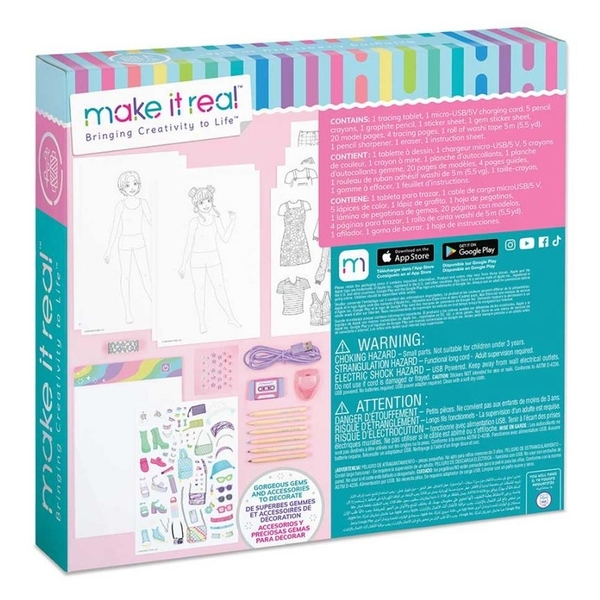 Набор для создания модных коллекций со световым планшетом Make it Real (MR3503) - Pampik - 6