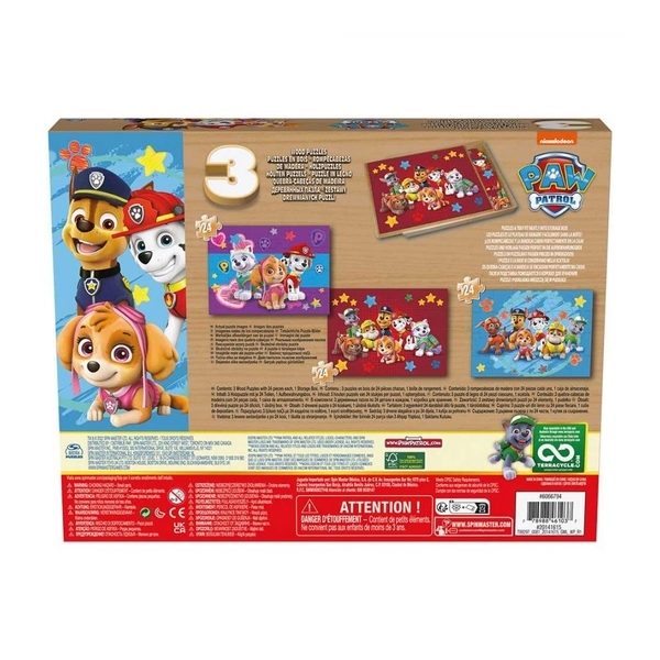 Пазл дерев'яний 3 в 1 Spin Master Щенячий патруль, 72 елементи (SM98297/6066794) - Pampik - 7
