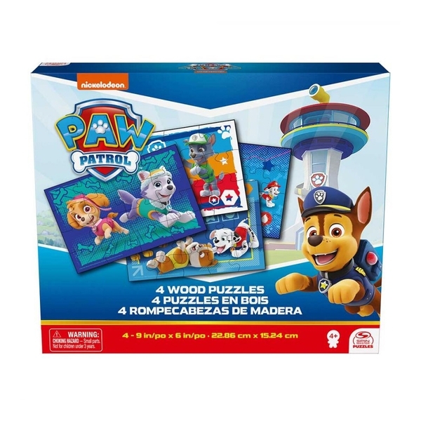 Пазл дерев'яний 4 в 1 Spin Master Щенячий патруль (SM98490/6066803) - Pampik - 3