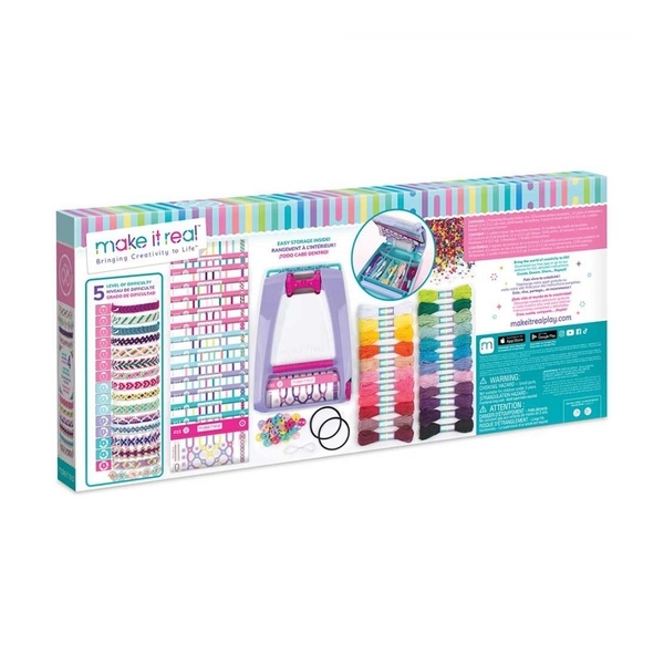 Великий набір для плетіння браслетів зі станком Make it Real Найкращі друзі (MR1458) - Pampik - 3