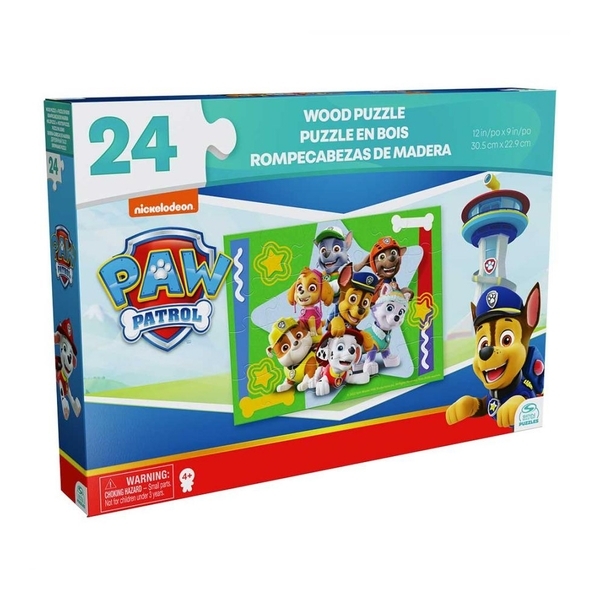 Пазл дерев'яний Spin Master Щенячий патруль, 24 елементи (SM98489/6066932) - Pampik