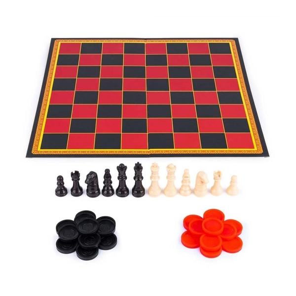 Набір з трьох настільних ігор Spin Master Шахи, шашки та хрестики-нолики (SM98377/6065336) - Pampik - 2