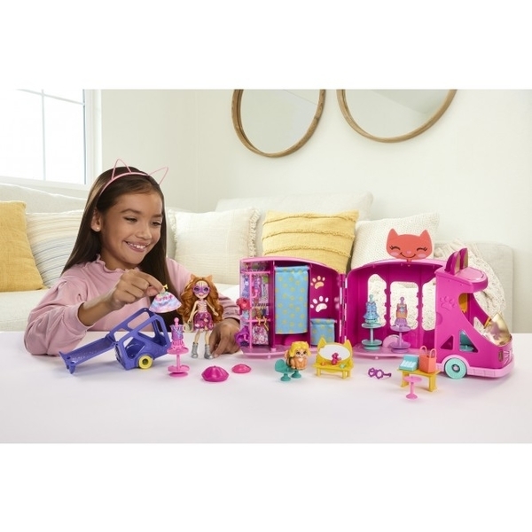 Игровой набор Enchantimals Модный фургончик леди Кошечки (HPB34) - Pampik - 7