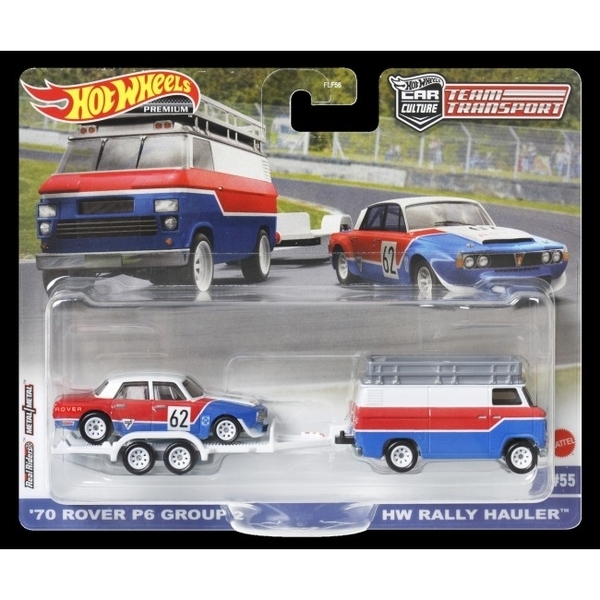 Колекційна модель машинки Hot Wheels '70 Rover P6 Group 2 та транспортера HW Rally Hauler серії Car Culture (FLF56/HKF45) - Pampik - 7