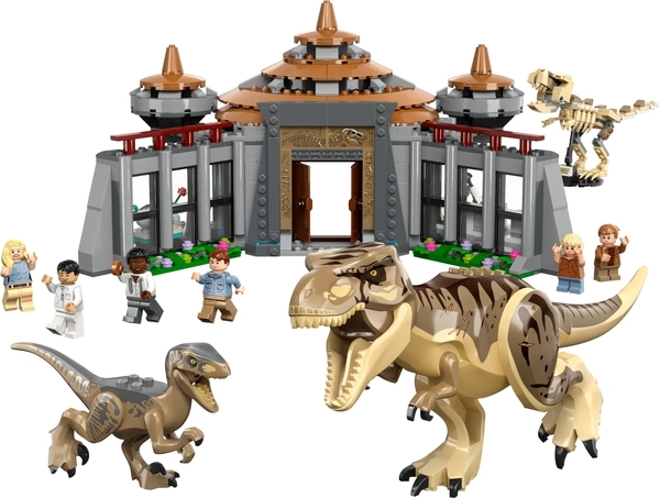 Конструктор LEGO Jurassic World Центр відвідувачів: Атака тиранозавра та раптора, 693 деталей (76961) - Pampik - 2