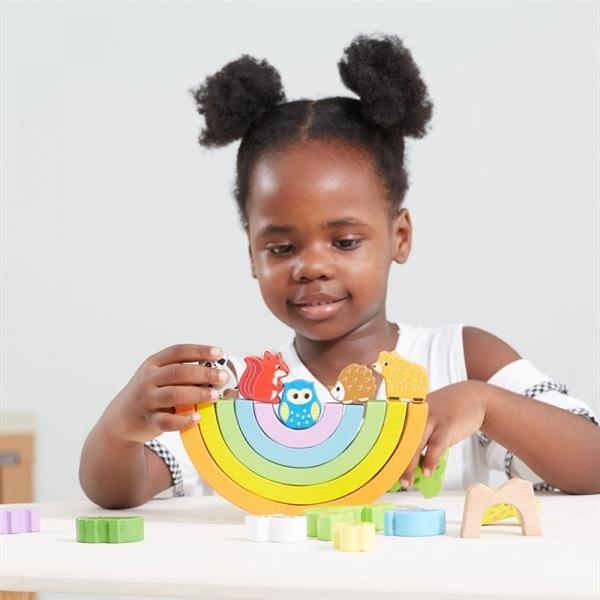 Деревянная игра-балансир Viga Toys Радуга (44590) - Pampik - 3