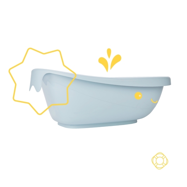 Дитяча ванна Badabulle Whale (від 0 до 24 місяців), блакитний (B019008) - Pampik - 3