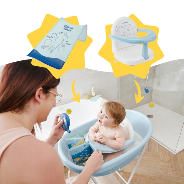 Дитяча ванна Badabulle Whale (від 0 до 24 місяців), блакитний (B019008) - Pampik - 8