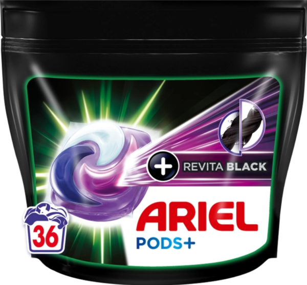 Капсулы для стирки Ariel Pods All-in-1 Revitablack, 36 шт. - Pampik