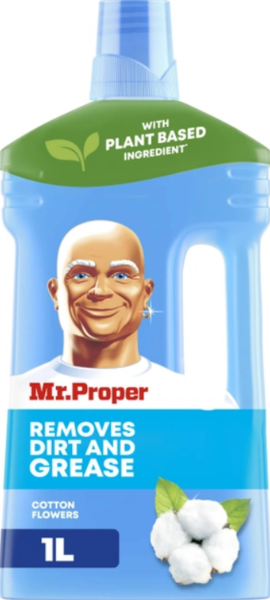Моющее средство для полов и стен Mr. Proper Цветы хлопка, 1 л (80717175) - Pampik