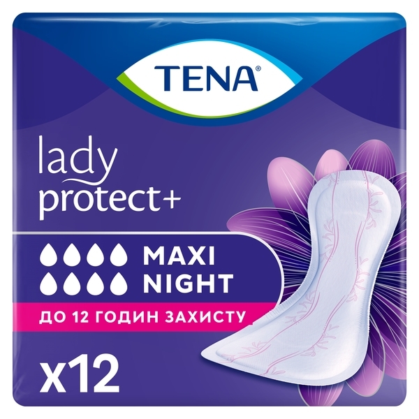 Урологічні прокладки Tena Lady Maxi Night, 12 шт. - Pampik