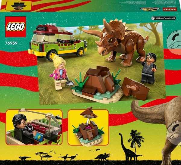 Конструктор LEGO Jurassic World Дослідження трицератопсів, 281 деталь (76959) - Pampik - 10