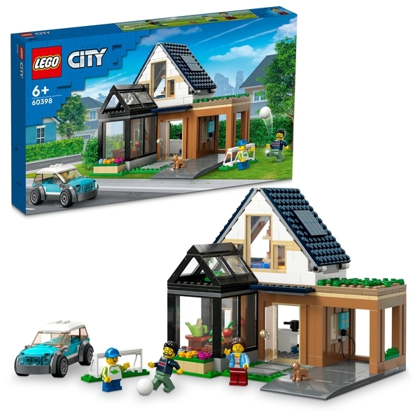 Конструктор LEGO City Сімейний будинок та електромобіль, 462 деталі (60398) - Pampik - 9