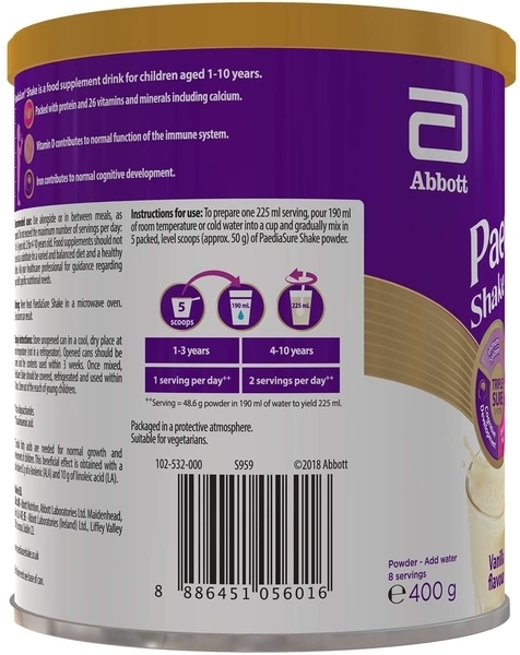 Суха молочна суміш PaediaSure Shake Ваніль, 400 г - Pampik - 2