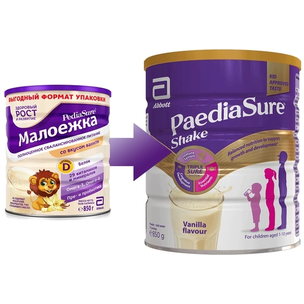 Суха молочна суміш Paediasure Shake Ваніль, 850 г - Pampik - 4