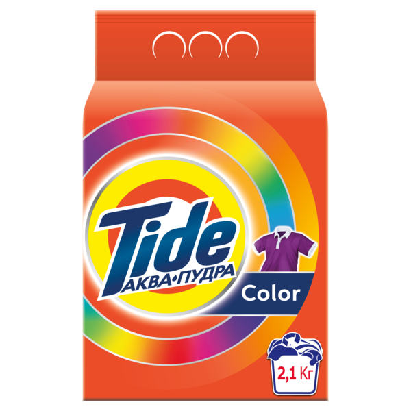 Подарок. Стиральный порошок Tide Аква-Пудра Color, автомат, 2,1 кг + Кондиционер для белья Lenor Для чувствительной кожи, 850 мл - Pampik - 2