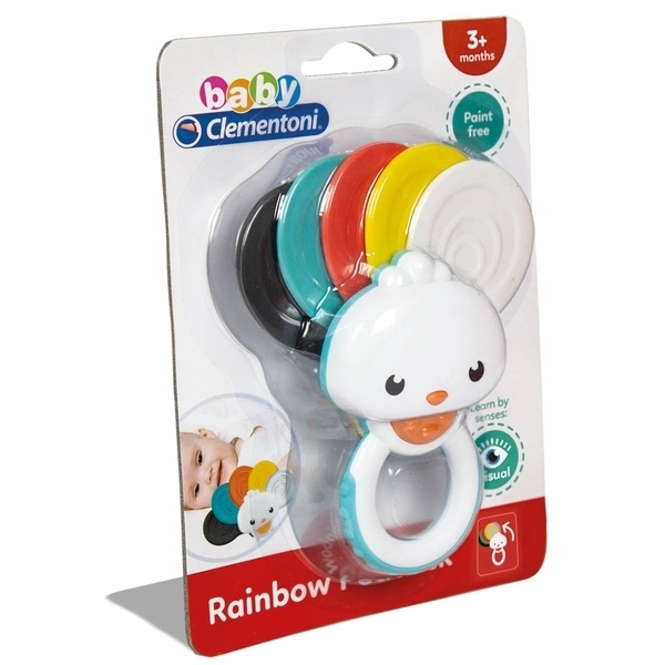 Игрушка-погремушка прорезыватель Clementoni "Радужный павлин" (17325) - Pampik - 4