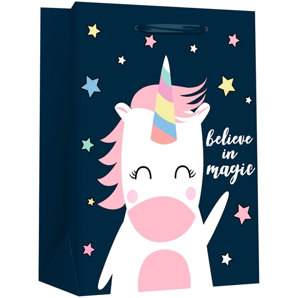 Пакет подарочный Malevaro Giant 2 Единорог Верь в магию, 40х16х55 см (D20-146) - Pampik