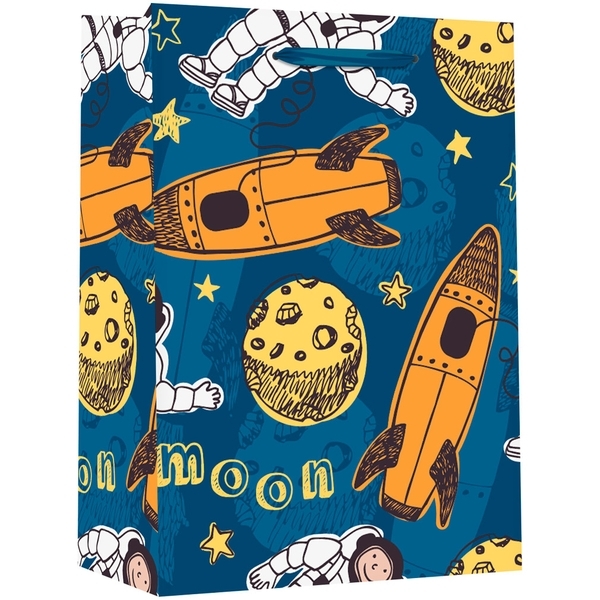 Пакет подарочный Malevaro Giant 4 Космос, 40х16х55 см (D20-146) - Pampik