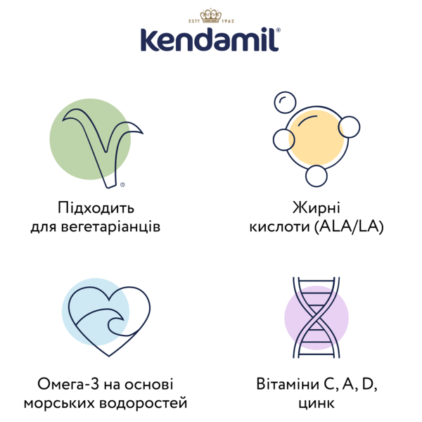 Органічна суха молочна суміш Kendamil Organic 1 від народження до 6 місяців, 800 г - Pampik - 3