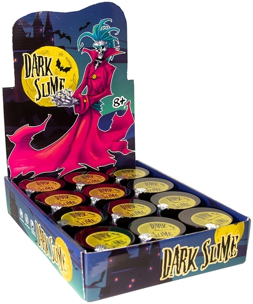 Слайм Strateg Dark slime с декором, 100 г, красный (71829) - Pampik - 2