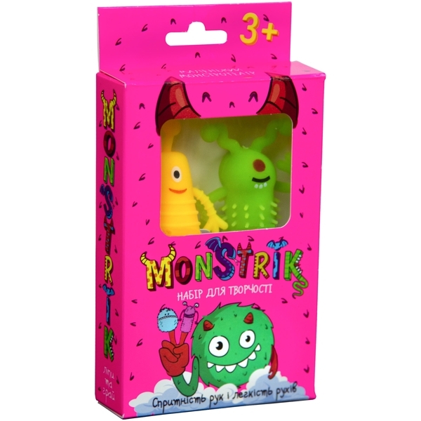 Набор для творчества Strateg Monstrik, укр., в розовой коробке (71823) - Pampik