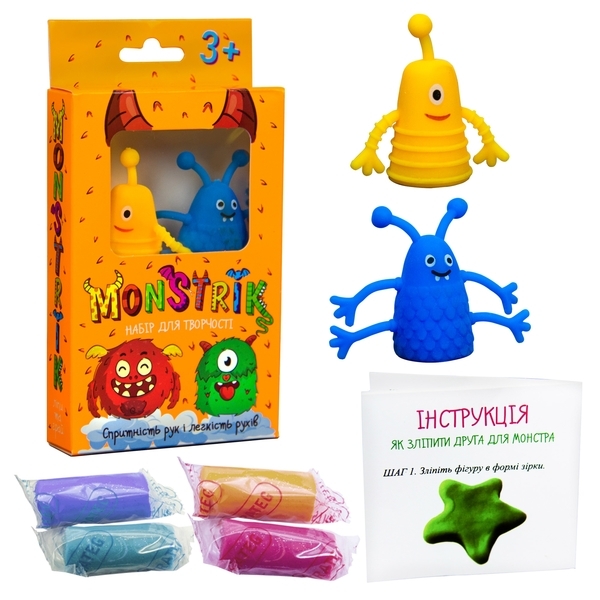 Набір для творчості Strateg Monstrik, в оранжевій коробці (71823) - Pampik - 2