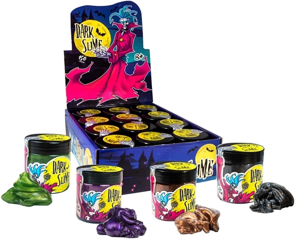 Слайм Strateg Dark slime перламутровий, 150 г, сріблястий (71832) - Pampik - 2