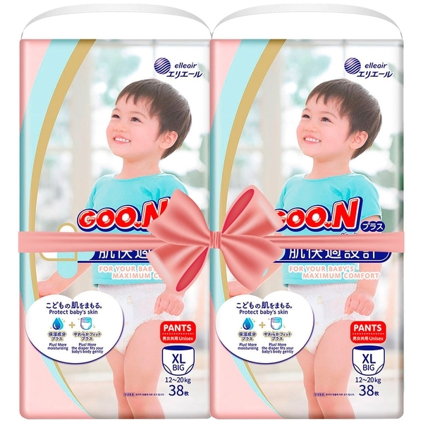 Підгузки-трусики GOO.N Plus XL (12-20 кг), 76 шт. - Pampik