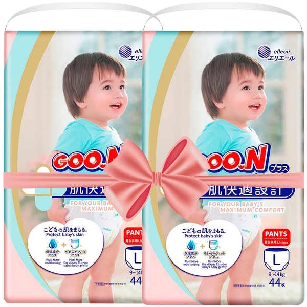 Підгузки-трусики GOO.N Plus L (9-14 кг), 88 шт. - Pampik