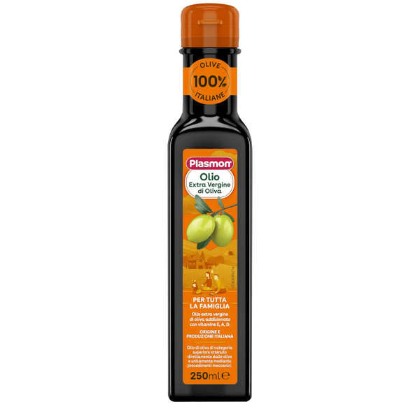 Оливкова олія Plasmon Extra Virgin з додаванням вітамінів, 250 мл - Pampik