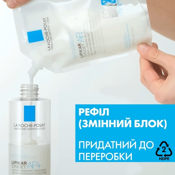 Очищающий крем-гель La Roche-Posay Lipikar Syndet АП+ Для очень сухой, склонной к атопии кожи 400 мл - Pampik - 3